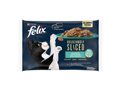 Koncervuotas kačių ėdalas FELIX Ocean Selection , rinkinys, 4x80g