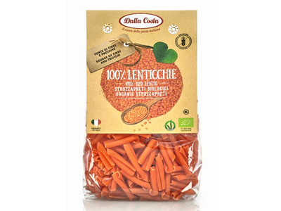 Ekologiški raudonųjų lešių makaronai DALLA COSTA Strozzapreti, 250 g LT-EKO-001
