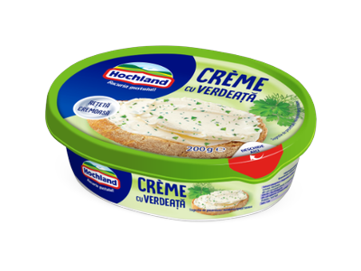 Tepamas varškės sūris HOCHLAND, su žalumynais, 21% rieb., 200 g
