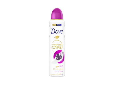 Moteriškas purškiamasis antiperspirantas DOVE ACAI BERRY, 150 ml