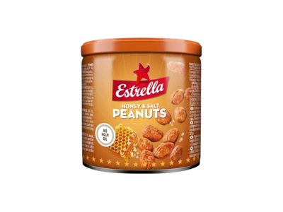 Žemės riešutai ESTRELLA su medumi ir druska, 140 g