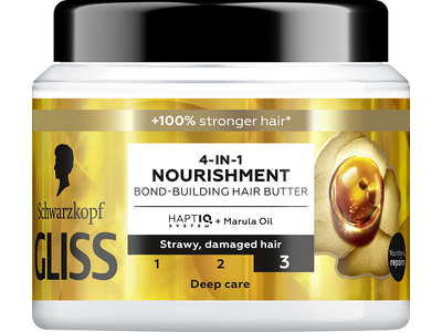 Maitinamoji plaukų puoselėjimo kaukė GLISS Nourish 400 ml