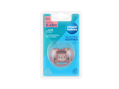 CANPOL BABIES silikoninis simetrinis čiulptukas CUTE ANIMALS, 6-18 mėn