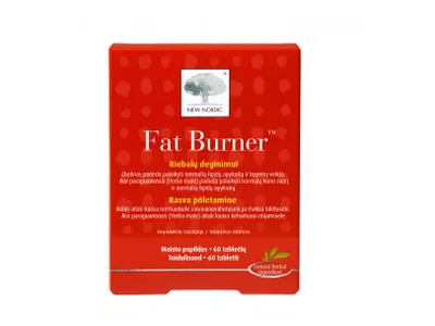 NEW NORDIC maisto papildas FAT BURNER, 60 tab.