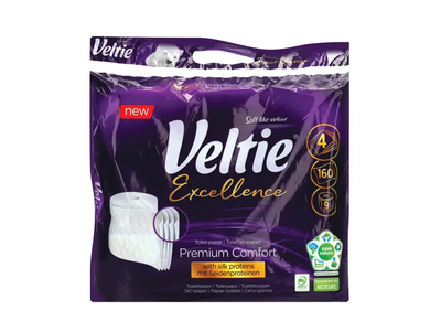 Tualetinis popierius VELTIE EXCELLENCE 4SL.,9VNT., 160 LAP.