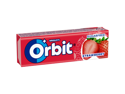 Kramtomoji guma ORBIT Strawberry Stickpack, 14 g