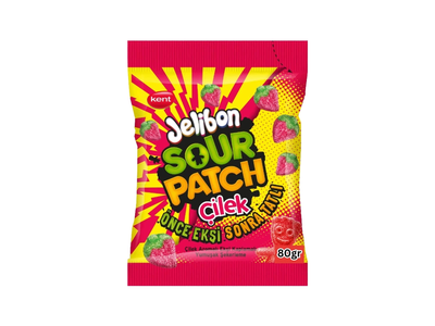 Braškiniai guminukai SOUR PATCH KIDS, 80 g