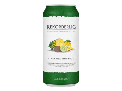 Sidras REKORD. PINEAP. KIWI YUZU, 4,5 %, 0,5l