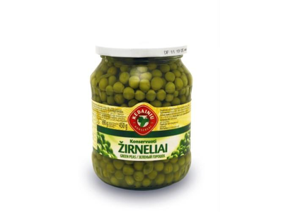Konservuoti žalieji žirneliai KĖDAINIŲ, 690/450 g