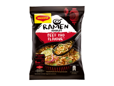 Greitai paruošiami makaronai MAGGI RAMEN BEEF PHO, 90 g