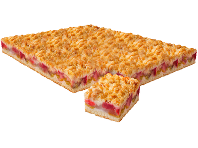 Šaldytas pyragas su braškėmis ir rabarbarais HEINERSDORFER, 2750 g