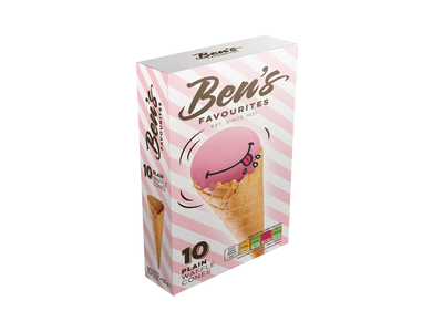 Vaflių kūgeliai BEN'S FAVOURITES, saldūs, 10 vnt, 125 g