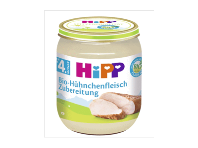 Ekologiškas vištienos ruošinys HIPP (nuo 4 mėn.), 125 g