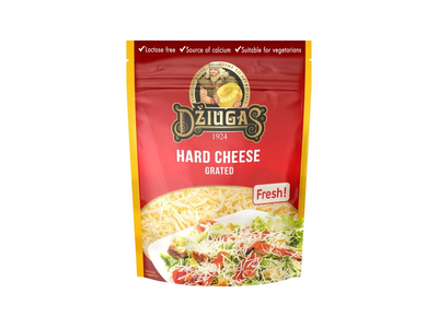 Kietasis sūris DŽIUGAS, 40% rieb., 100 g (po. s.m. tarkuotas)