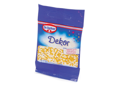Tortų pabarstukai DR. OETKER, auksiniai perlai, 10 g