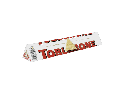 Baltasis šokoladas TOBLERONE su medumi ir migdolų nuga, 100 g