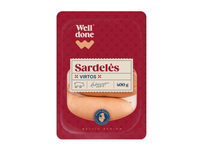 Virtos kiaulienos sardelės WELL DONE, a. r., 400 g