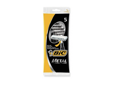Vyriškas vienkartinis skustuvas BIC1 METAL, 5 vnt., 5 vnt.