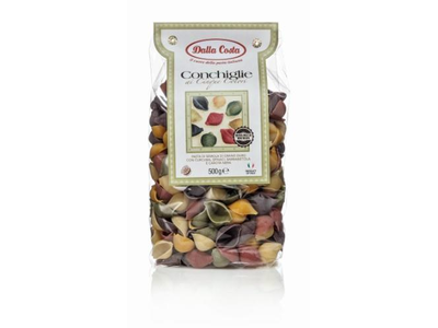 Makaronai DALLA COSTA, kriauklės, spalvoti, 500 g