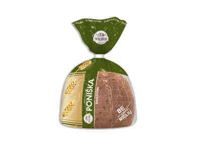 Šviesi raikyta PONIŠKA duona be pridėtinių mielių, 600 g