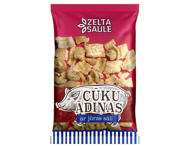 Kiaulių od. traškučiai su jūros druska, 20 g