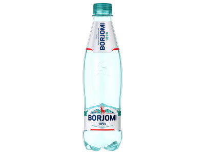 Gazuotas natūralus mineralinis vanduo BORJOMI, 0,5 l, PET D