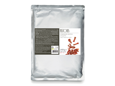 Saulėje džiovinti pomidorai RISTORIS, juostelėmis, 1,45 kg/1,2 kg