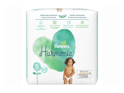 Sauskelnės PAMPERS Harmonie, Value Pack, 5 dydis, 24 vnt.
