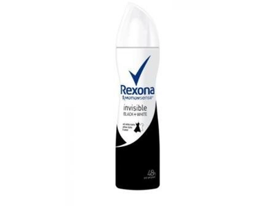 Purškiamas dezodorantas REXONA INVISIBLE  BLACK AND WHITE, 150 ml