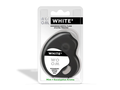 Dantų siūlas WOOM WHITE+, 30 m