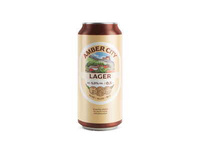 Šviesusis alus AMBER CITY LAGER, 500 ml