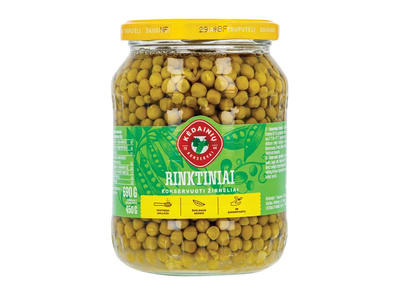 Konservuoti RINKTINIAI žirneliai, 690 g