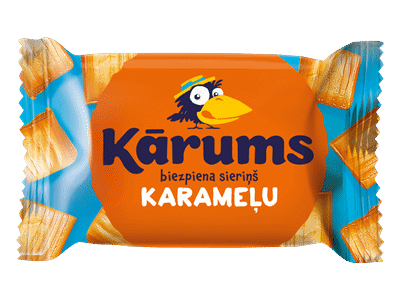 Gl. varškės sūrelis KARUMS su karamel. glaistu, 22 % rieb., 45 g