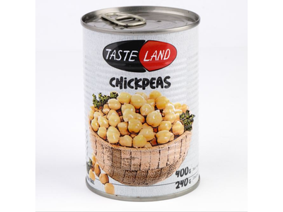 Konservuoti avinžirniai TASTE LAND, 400g/240g