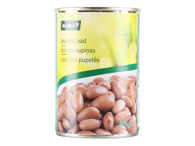Rudosios pupelės RIMI, 400 g / 240 g