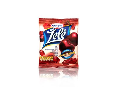 Želė KLINGAI, vyšnių skonio, 80 g