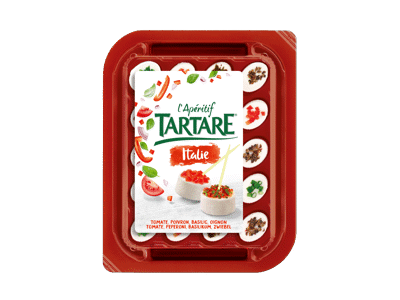 Varškės sūrio užkandis TARTARE L'APERITIF ITALIE, 70 % rieb., 100 g