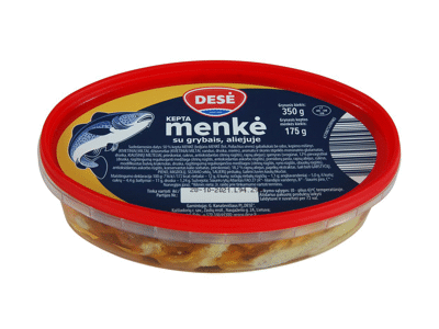 Keptos menkės su grybais aliejuje DESĖ, 350 g