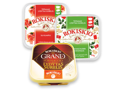ROKIŠKIO lydytas sūrelis (3 rūšių), 23% rieb., 175 g