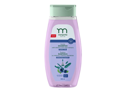 MARGARITA Švelnus šampūnas su mėlynių ir šalavijų ekstraktais 400ml