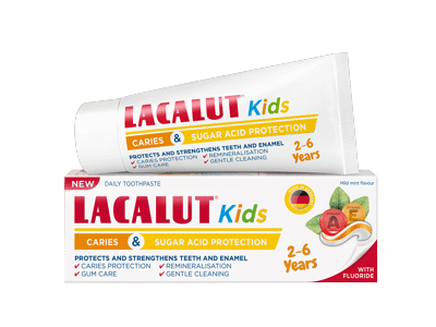 Vaikiška dantų pasta LACALUT KIDS (nuo 2 iki 6 metų)