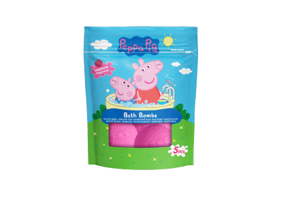 Peppa Pig vonios burbulai aviečių aromato, 5vnt x 50 g