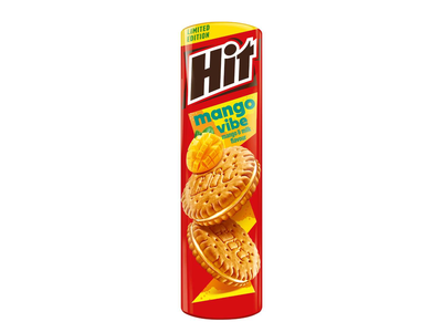 Sausainiai su mangų ir pieno skonio įdaru BAHLSEN HIT, 220g
