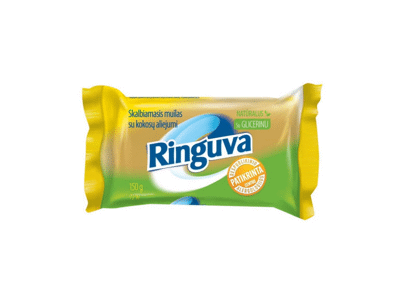 Skalbiamasis muilas RINGUVA su kokosų aliejumi, 0.15 kg
