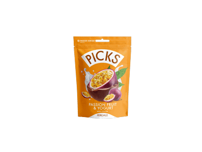Liofiliz. saldainiai PICKS, pasiflorų jogurto skonio, 90 g