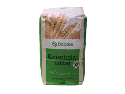 Klasikiniai, kvietiniai miltai DOBELE, 2 kg