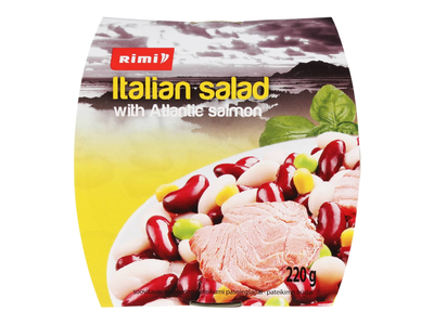 Itališkos salotos su atl. lašiša RIMI, 220 g
