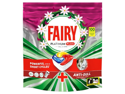 Automatinių indaplovių kapsulės FAIRY Platinum+ Lemon, 100 vnt