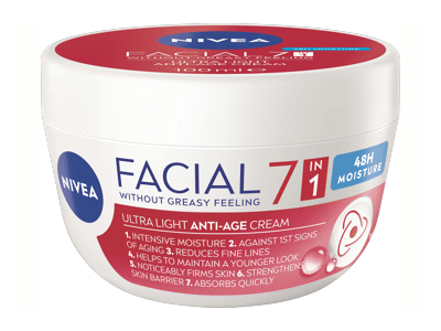 Dieninis veido kremas NIVEA FACIAL 7 IN 1 ULTRA LIGHT, 100 ml