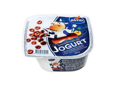 Jogurtas su šokolado žiedeliais ALMA, 150 g